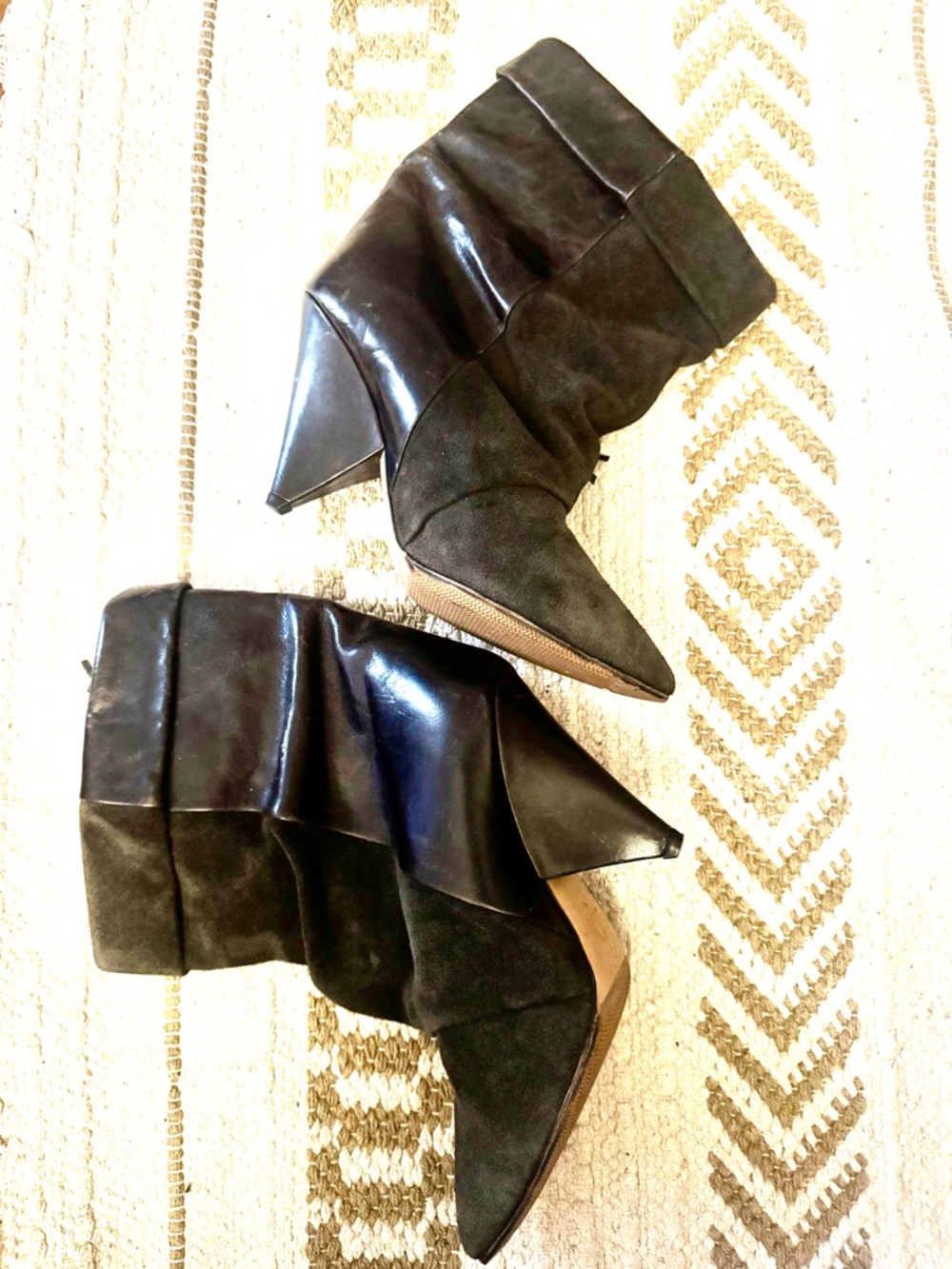 Isabel Marant pour H&M Black Leather & Suede Fringe Heels - Picture 5 of 13